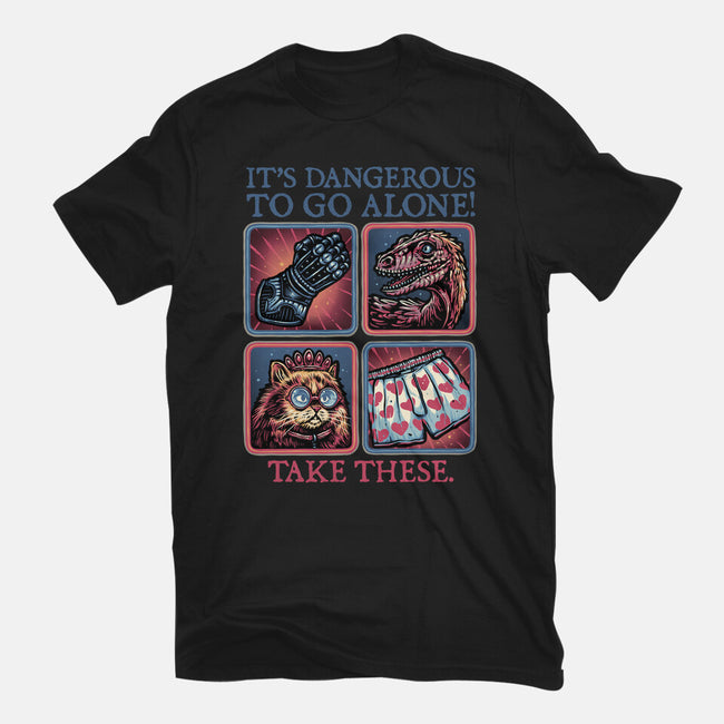 Danger In The Dungeon-Womens-Basic-Tee-glitchygorilla