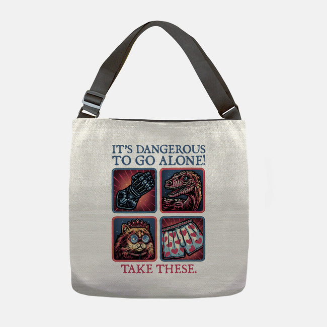 Danger In The Dungeon-None-Adjustable Tote-Bag-glitchygorilla