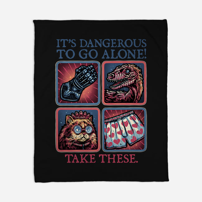 Danger In The Dungeon-None-Fleece-Blanket-glitchygorilla