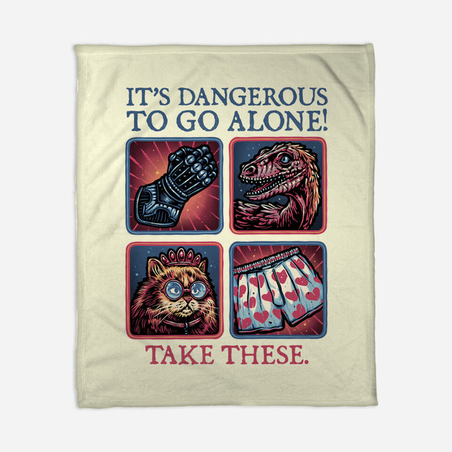 Danger In The Dungeon-None-Fleece-Blanket-glitchygorilla