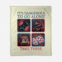 Danger In The Dungeon-None-Fleece-Blanket-glitchygorilla