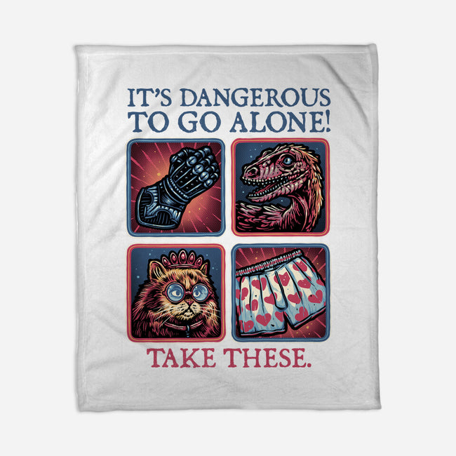 Danger In The Dungeon-None-Fleece-Blanket-glitchygorilla