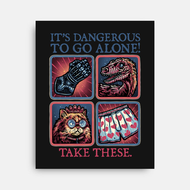 Danger In The Dungeon-None-Stretched-Canvas-glitchygorilla