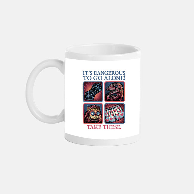 Danger In The Dungeon-None-Mug-Drinkware-glitchygorilla
