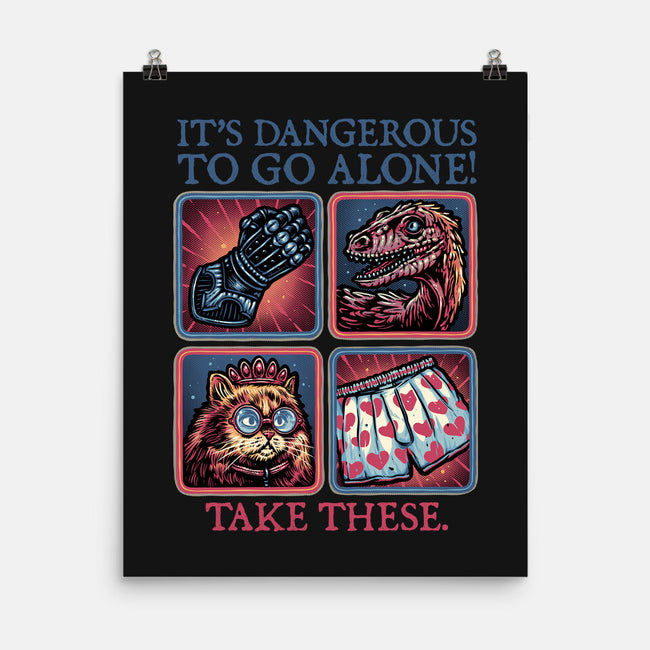 Danger In The Dungeon-None-Matte-Poster-glitchygorilla