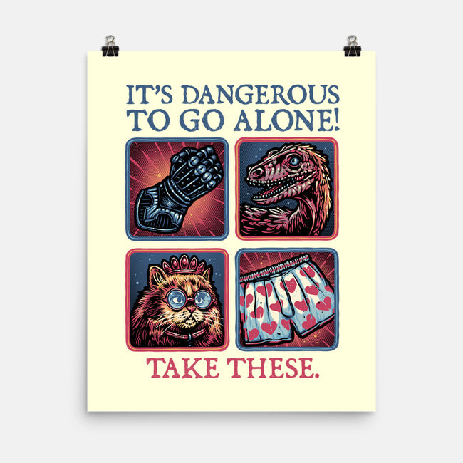 Danger In The Dungeon-None-Matte-Poster-glitchygorilla