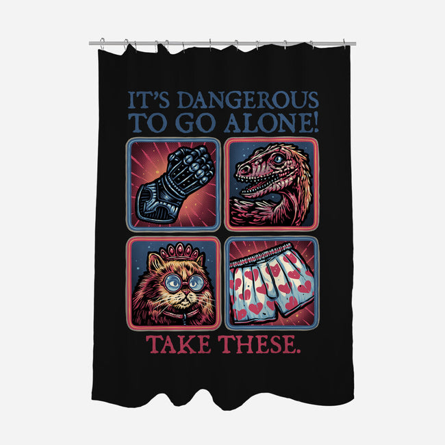 Danger In The Dungeon-None-Polyester-Shower Curtain-glitchygorilla