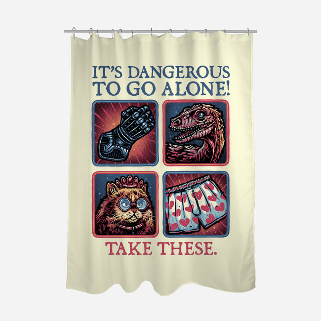 Danger In The Dungeon-None-Polyester-Shower Curtain-glitchygorilla