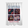 Danger In The Dungeon-None-Polyester-Shower Curtain-glitchygorilla