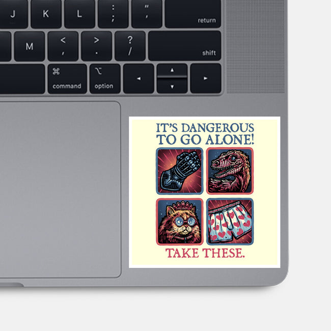 Danger In The Dungeon-None-Glossy-Sticker-glitchygorilla