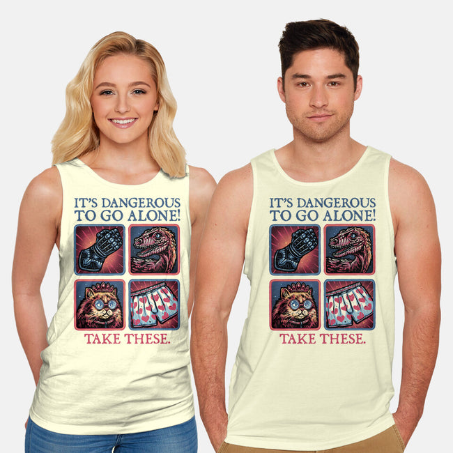 Danger In The Dungeon-Unisex-Basic-Tank-glitchygorilla