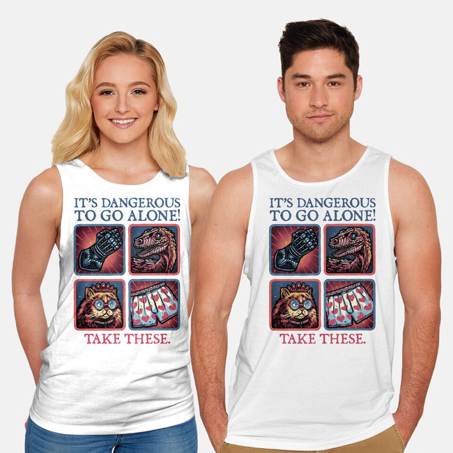 Danger In The Dungeon-Unisex-Basic-Tank-glitchygorilla