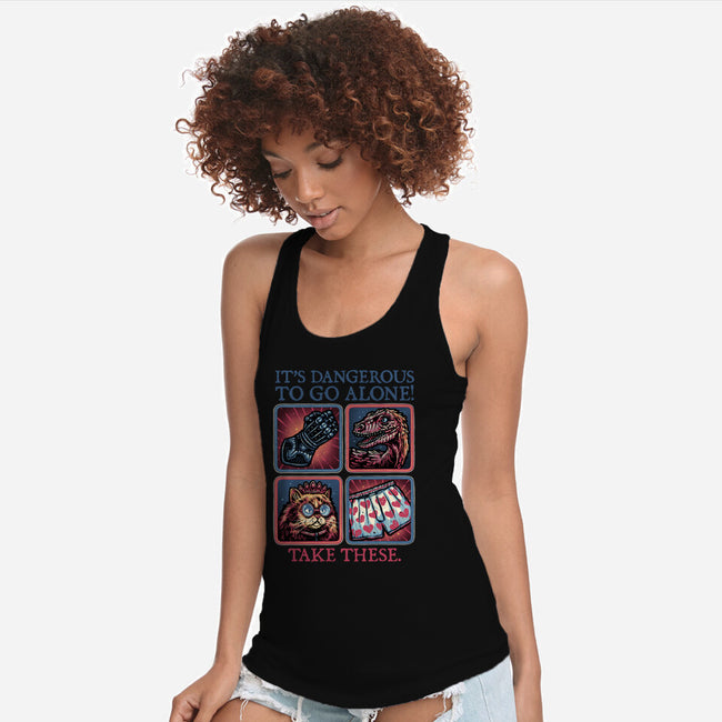 Danger In The Dungeon-Womens-Racerback-Tank-glitchygorilla
