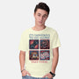 Danger In The Dungeon-Mens-Basic-Tee-glitchygorilla
