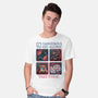 Danger In The Dungeon-Mens-Basic-Tee-glitchygorilla