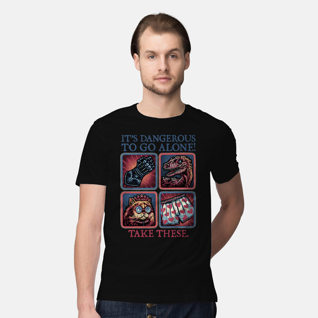 Danger In The Dungeon-Mens-Premium-Tee-glitchygorilla