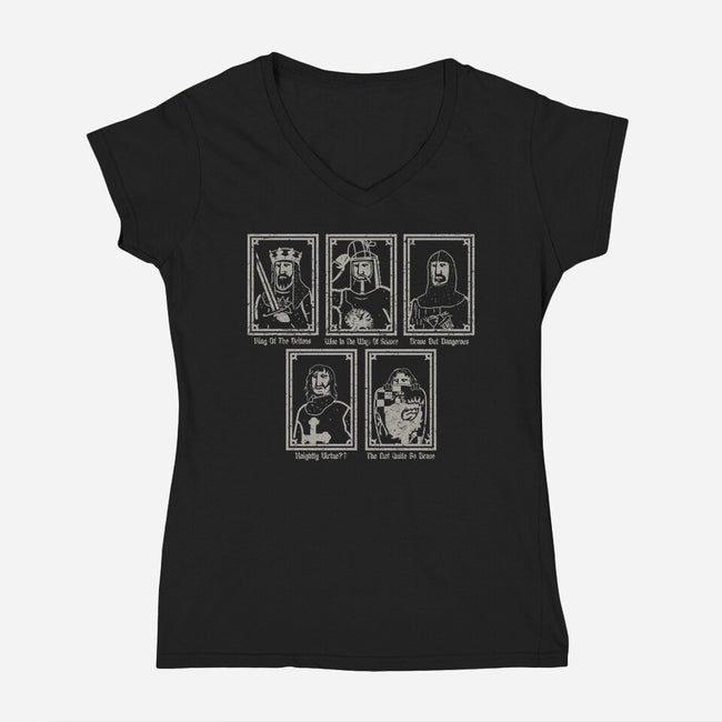 Knights Of The Round Table-Womens-V-Neck-Tee-piercek26