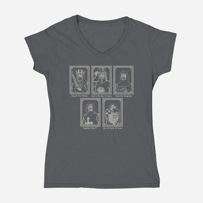 Knights Of The Round Table-Womens-V-Neck-Tee-piercek26
