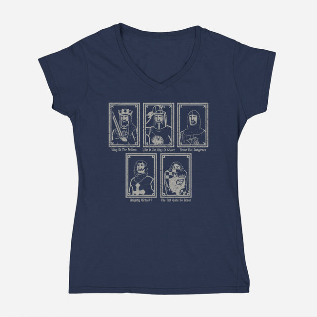 Knights Of The Round Table-Womens-V-Neck-Tee-piercek26