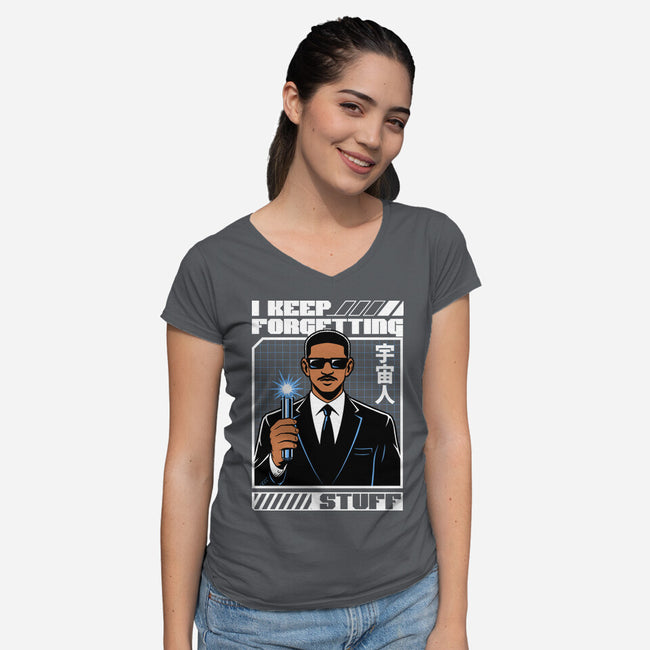 Forget Alien Movie-Womens-V-Neck-Tee-Studio Mootant