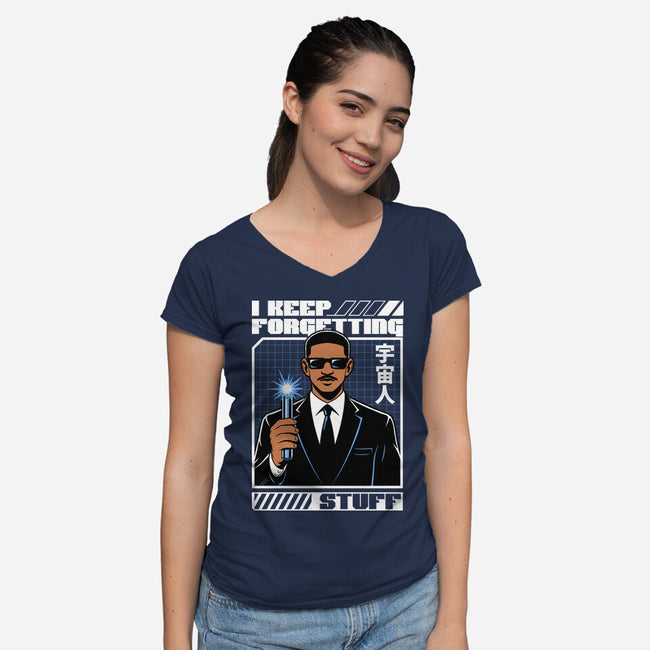 Forget Alien Movie-Womens-V-Neck-Tee-Studio Mootant