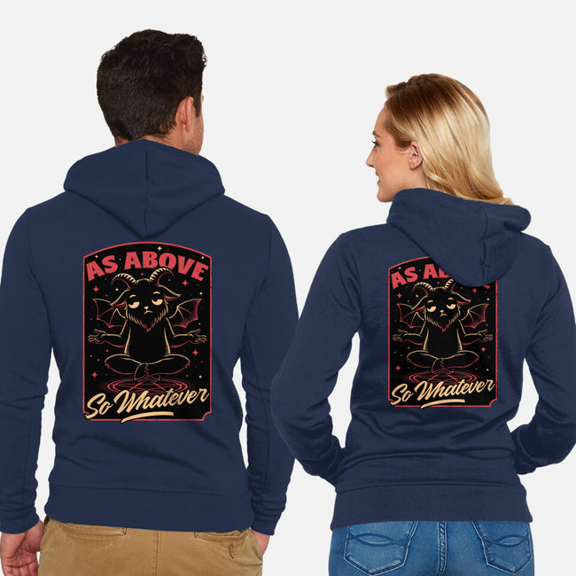 Baphomet Whatever Funny-Unisex-Zip-Up-Sweatshirt-Studio Mootant
