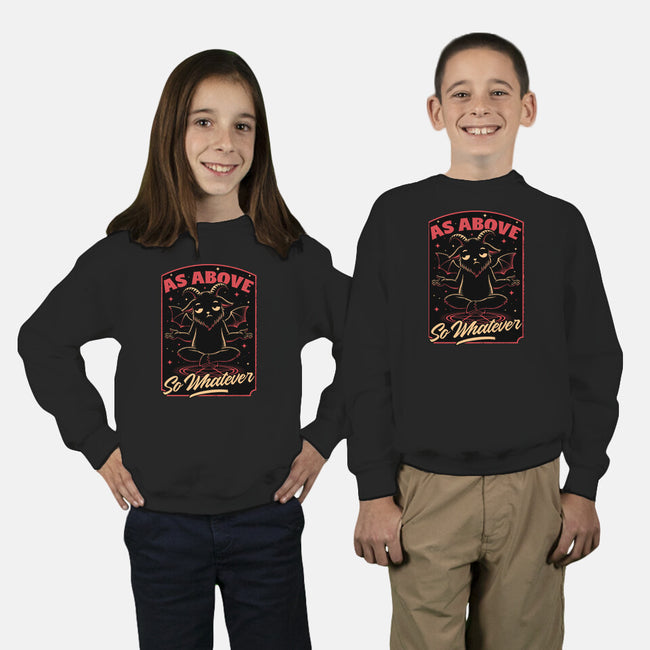 Baphomet Whatever Funny-Youth-Crew Neck-Sweatshirt-Studio Mootant
