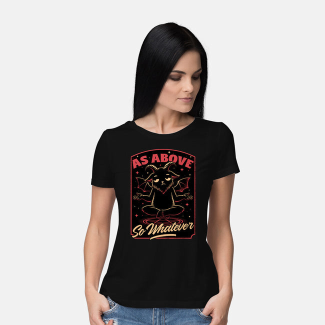 Baphomet Whatever Funny-Womens-Basic-Tee-Studio Mootant