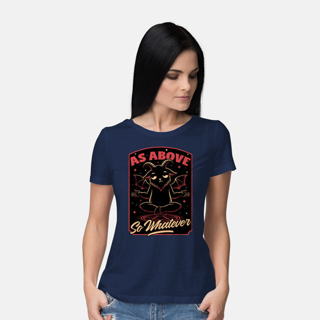 Baphomet Whatever Funny-Womens-Basic-Tee-Studio Mootant