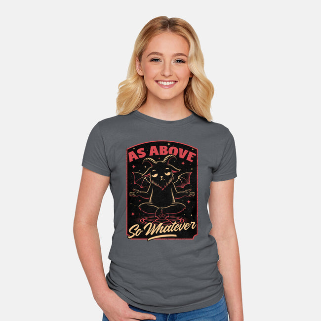 Baphomet Whatever Funny-Womens-Fitted-Tee-Studio Mootant