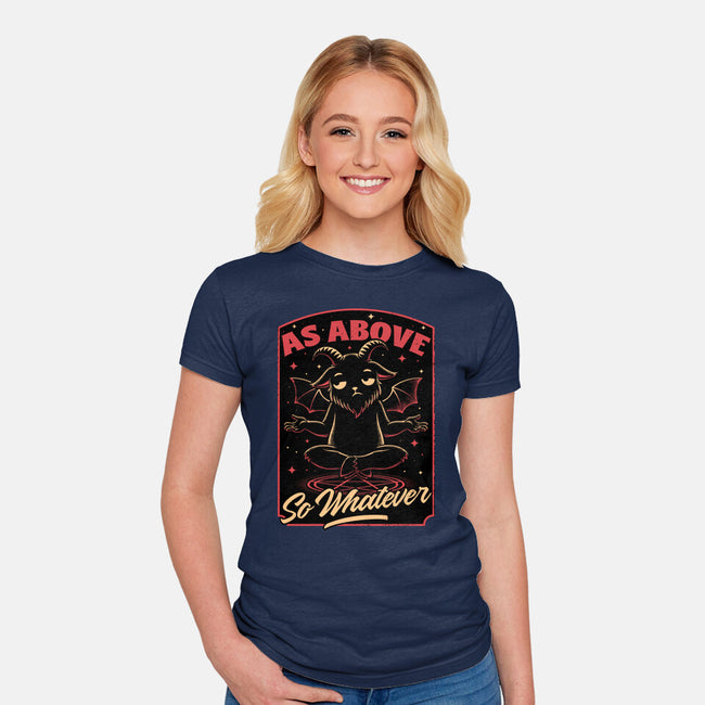 Baphomet Whatever Funny-Womens-Fitted-Tee-Studio Mootant