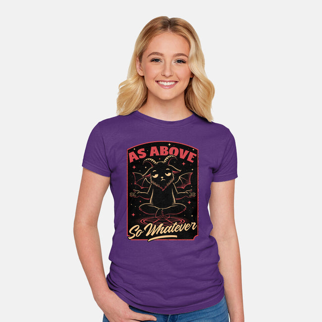 Baphomet Whatever Funny-Womens-Fitted-Tee-Studio Mootant