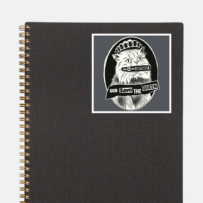 This Is An Outrage Save The Queen-None-Glossy-Sticker-dandingeroz
