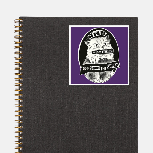 This Is An Outrage Save The Queen-None-Glossy-Sticker-dandingeroz