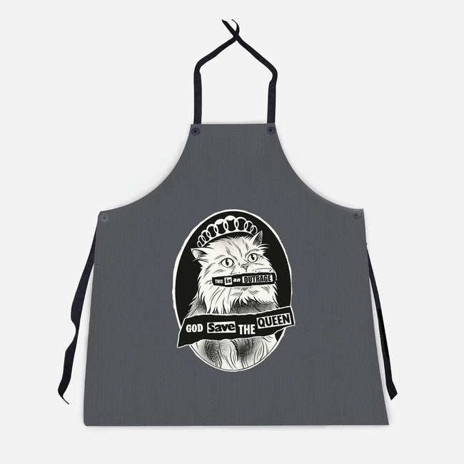 This Is An Outrage Save The Queen-Unisex-Kitchen-Apron-dandingeroz