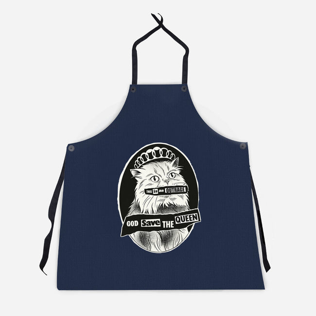 This Is An Outrage Save The Queen-Unisex-Kitchen-Apron-dandingeroz