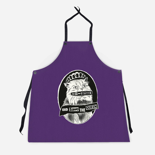 This Is An Outrage Save The Queen-Unisex-Kitchen-Apron-dandingeroz