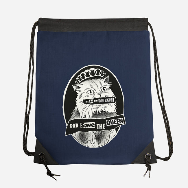 This Is An Outrage Save The Queen-None-Drawstring-Bag-dandingeroz