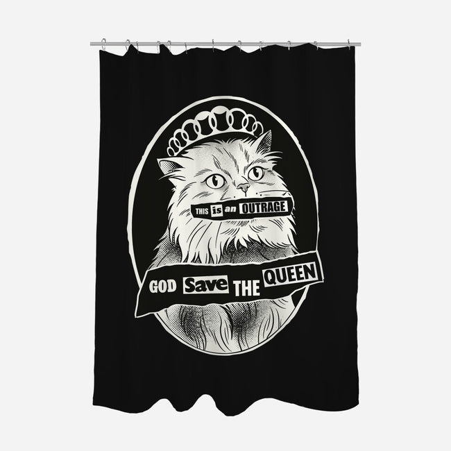 This Is An Outrage Save The Queen-None-Polyester-Shower Curtain-dandingeroz