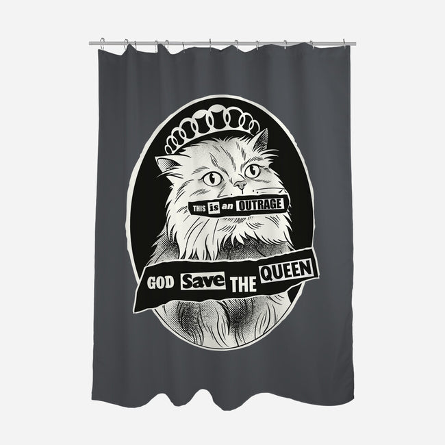This Is An Outrage Save The Queen-None-Polyester-Shower Curtain-dandingeroz