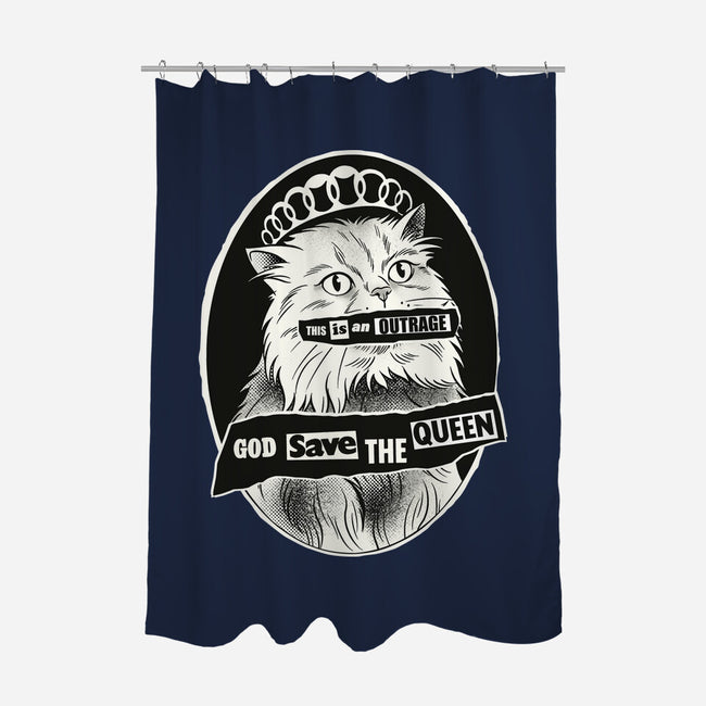 This Is An Outrage Save The Queen-None-Polyester-Shower Curtain-dandingeroz