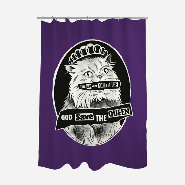 This Is An Outrage Save The Queen-None-Polyester-Shower Curtain-dandingeroz
