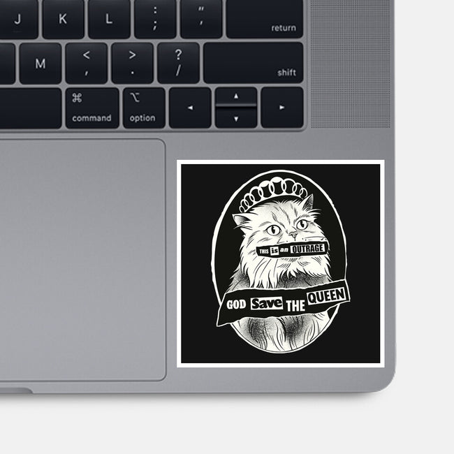 This Is An Outrage Save The Queen-None-Glossy-Sticker-dandingeroz