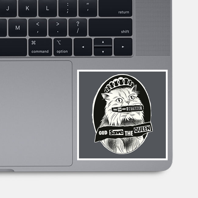 This Is An Outrage Save The Queen-None-Glossy-Sticker-dandingeroz