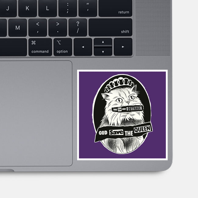 This Is An Outrage Save The Queen-None-Glossy-Sticker-dandingeroz