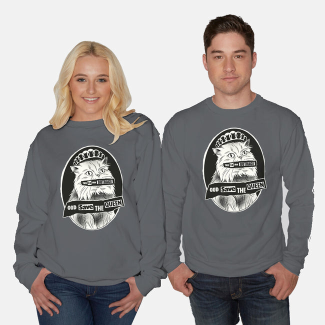 This Is An Outrage Save The Queen-Unisex-Crew Neck-Sweatshirt-dandingeroz