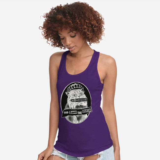 This Is An Outrage Save The Queen-Womens-Racerback-Tank-dandingeroz