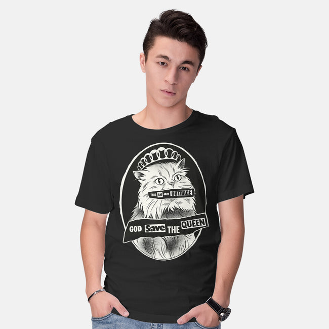 This Is An Outrage Save The Queen-Mens-Basic-Tee-dandingeroz