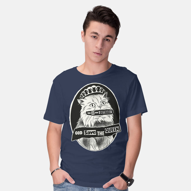 This Is An Outrage Save The Queen-Mens-Basic-Tee-dandingeroz