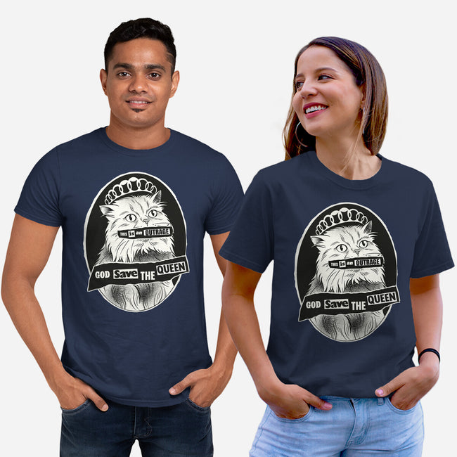 This Is An Outrage Save The Queen-Unisex-Basic-Tee-dandingeroz